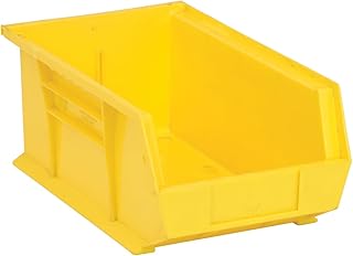 QUANTUM STORAGE SYSTEMS QUS241YL Bin, 8-1/4" W x 13-5/8" D x 6" H, Polypropylene, Yellow