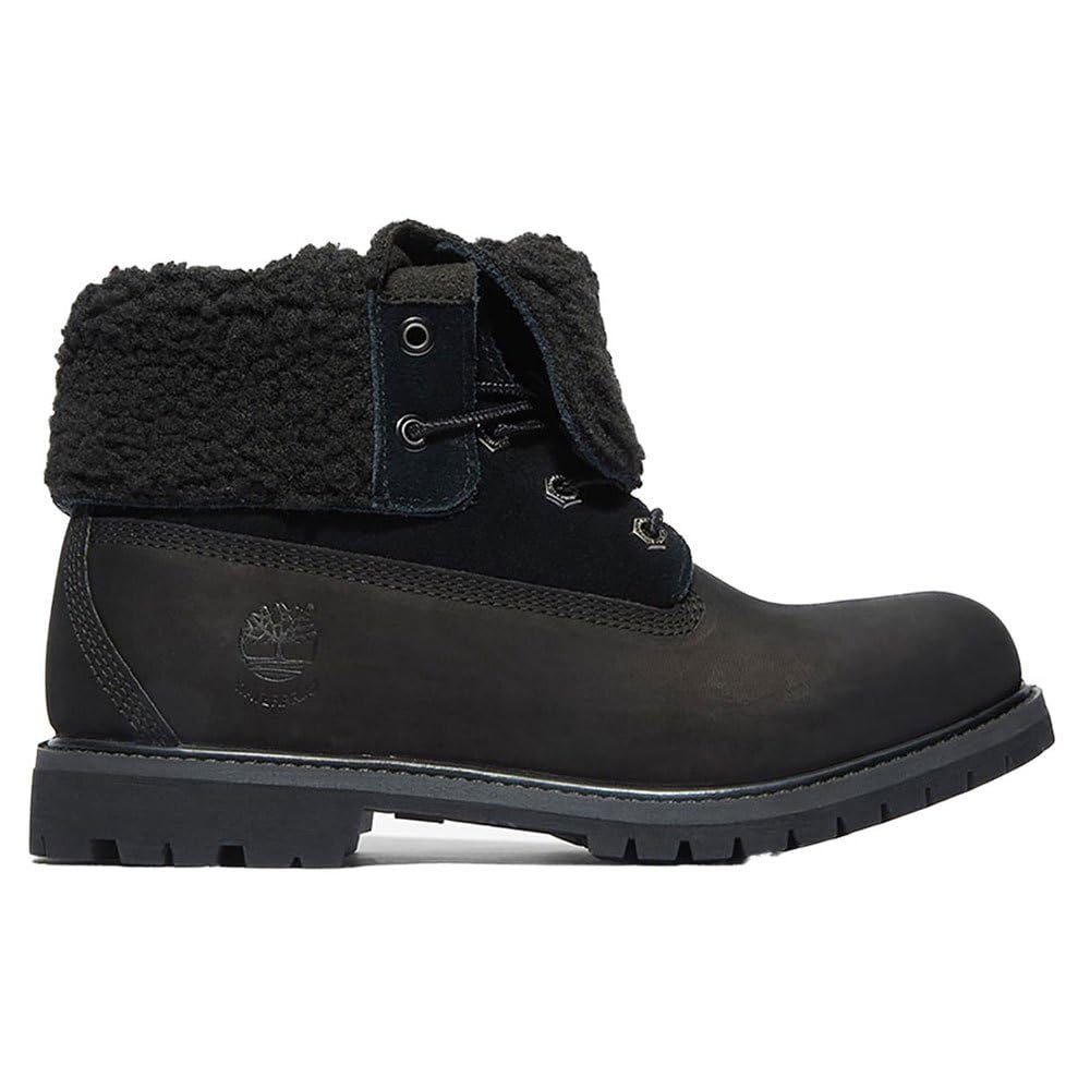 Women's Authentic Mid Warm Lined Waterproof Boot by Timberland – 6.5, Leather, Black
