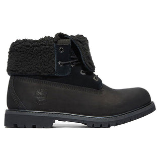 Women's Authentic Mid Warm Lined Waterproof Boot by Timberland – 6.5, Leather, Black