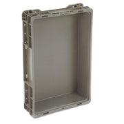 Global Industrial Stackable Solid Straight Wall Container by Monoflo International – 150.0 pounds, Polyethylene (PE), Gray, Model 652744