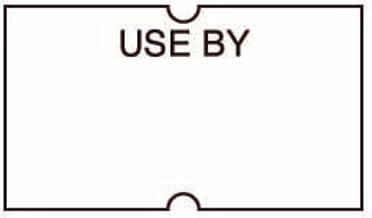 Productive Labels White 1-Line Dating and Coding Gun Labels 1-Line Black Imprinted Use by, 24 Sleeves