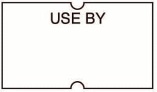 Productive Labels White 1-Line Dating and Coding Gun Labels 1-Line Black Imprinted Use by, 24 Sleeves