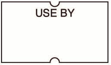 Productive Labels White 1-Line Dating and Coding Gun Labels 1-Line Black Imprinted Use by, 24 Sleeves