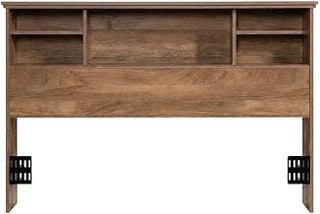 Starlight Canyon Home Wood-Finish Headboard with Open Shelves, Farmhouse Bookcase Headboard Queen Size Full Size Bed Only, Sindoori Mango