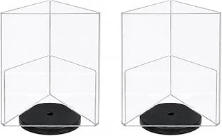 Azar Displays 193732-BLK-2PK- 8.5" x 11" Three-Sided Revolving Sign and Menu Holder, Black - 2 Pack