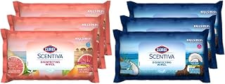 Clorox Scentiva Disinfecting Wipes Value Pack, Mixed 3x 75ct Pacific Breeze & Coconut Scent and 3x 75ct Tahitian Grapefruit Splash Scent, 6 pack