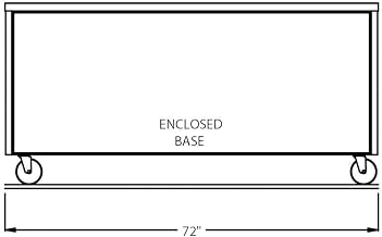 72" Enclosed Base Stainless Steel Worktop