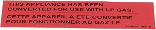 Pitco Label,Gas Notice Cvrsn Lp PP10426 - Genuine OEM Replacement Part