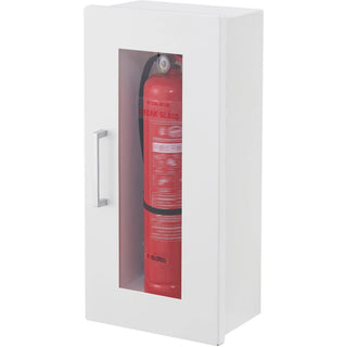 Steel Fire Extinguisher Cabinet with Breakable Glass by Global Industrial – Steel, White, Model 670597