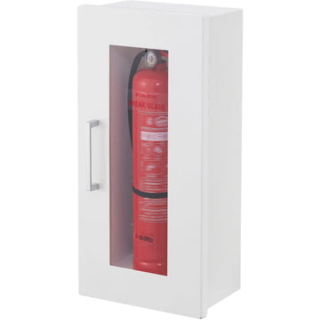 Steel Fire Extinguisher Cabinet with Breakable Glass by Global Industrial – Steel, White, Model 670597