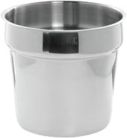 HUBERT Bain Marie Inset Pan 7 Quart Stainless Steel - 8 7/8 Dia x 8 1/4 H