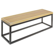 Black Display Riser with Butcher Block Top - 7" H by HUBERT – Black, Model 64410+40377