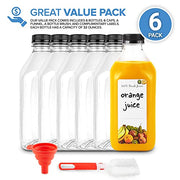Stock Your Home 32 oz - 6 Count / Black Caps / 32.0 ounces Sports Water Bottles