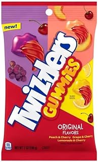 Twizzlers Gummies Peach Grape Lemonade & Cherry 7 oz. Bag