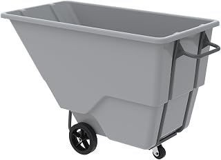 Akro-Mils 77510GREYTB Akro-Tilt Truck, Hd, 200Gal - 1 Yd, with Tow bar
