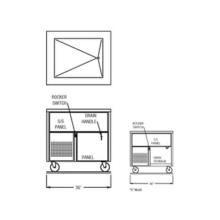 Ranserve Cold Food Table by Randell – Model RAN SCA-2S