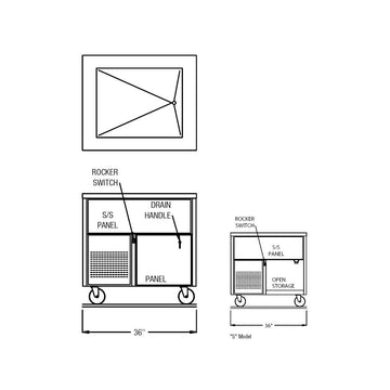 Ranserve Cold Food Table by Randell – Model RAN SCA-2S