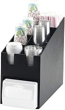 Cal-Mil 2046 Classic Cup, Lid and Condiment Organizer, 19.25" Length x 9.25" Width x 16.75" Height, Black