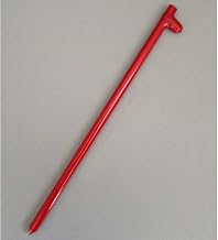 Military Steel Tent Stake, 18" L, Red
