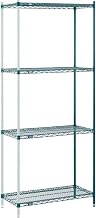 Nexel 36W x 12" D x 74" H Wire Shelving Add-On, Green Epoxy Finish
