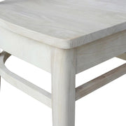 Solid Wood Side Chair Set of Two by Furnifact – Wood, Unfinished, Pack of 2