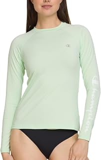 Champion Women's Long Sleeve Rash Guard, UPF 50+ SPF Protection Swim Shirt