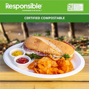 Responsible Products 10 x 8 inch (50 Count) / Classic White / Casual Plates