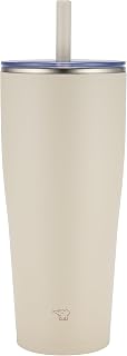 Zojirushi SX-HA89H-CM Stainless Tumbler with Straw 30 ounces Sand Beige
