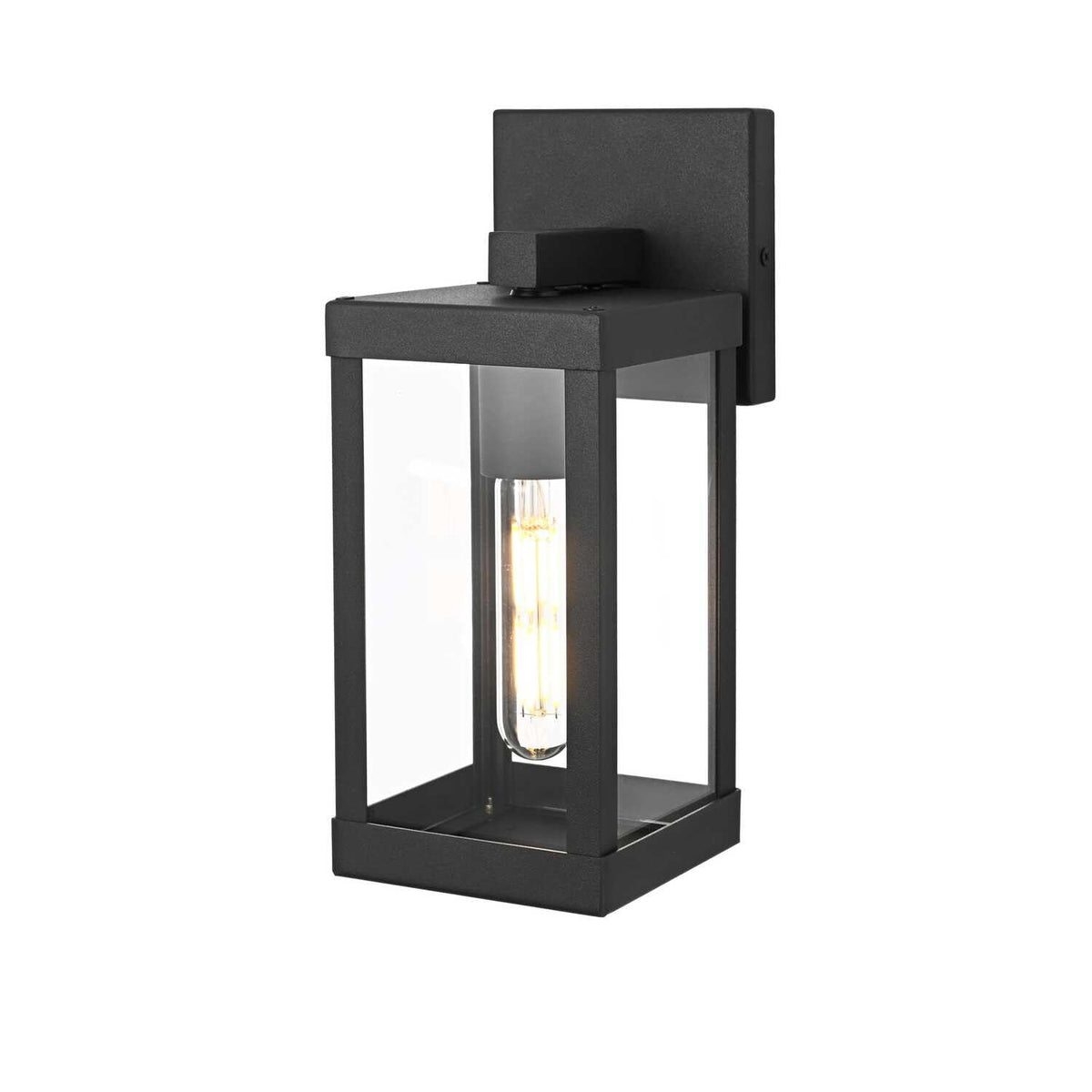 Peter One Light Outdoor Wall Sconce Black by Lighting Design – Iron, Black, Model OD413W11BK