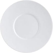 CAC China EVT-2 Elegant Everest Fully Glazed Porcelain Round Saucer, 6" Diameter by 1/2", Bone White (Box of 36)