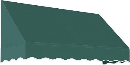 AWNTECH 10.38 FT. SAN Francisco Fixed Awning 124.5 in. W X 24 in. H X 48 in. D Acrylic Fabric in Forest SF24-10F