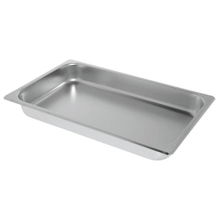 Chafing Dish Food Pan Full Size 9 1/2 Qt Stainless Steel - 21"L x 12 3/4"W x 2 1/2"H by HUBERT – Stainless Steel, Silver, Model YH733-FP