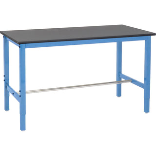 Heavy Duty Adjustable Height Lab Workbench by Global Industrial – 30"L x 72"W x 4.5"H, Steel, Blue/Black, Model 237385