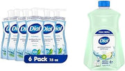 Dial Antibacterial Foaming Hand Wash Spring Water Pack of 6 and Fresh Pear Foaming Hand Soap Refill 52 oz