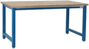 BenchPro KW3660-LBFr34 36 x 60 in. Kennedy Workbenches with Solid 1.75 in. Thick Maple Butcher Block Top, Light Blue
