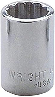 Wright Tool 2112 1/4" Drive 12 Point Standard Socket, 3/8"