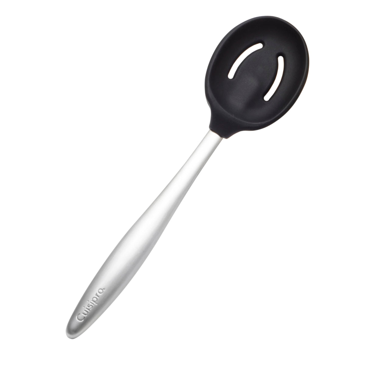 PICCOLO 8" Silicone Slotted Spoon by Cuisipro – 8", Silicone, Black, Model CSP-74737702