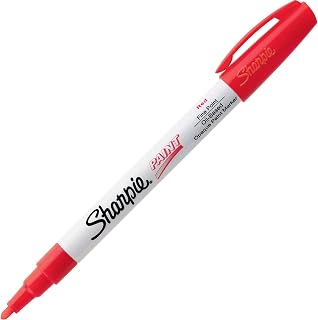 Sharpie 35535 Permanent Paint Marker, Fine Bullet Tip, Red (SAN35535)
