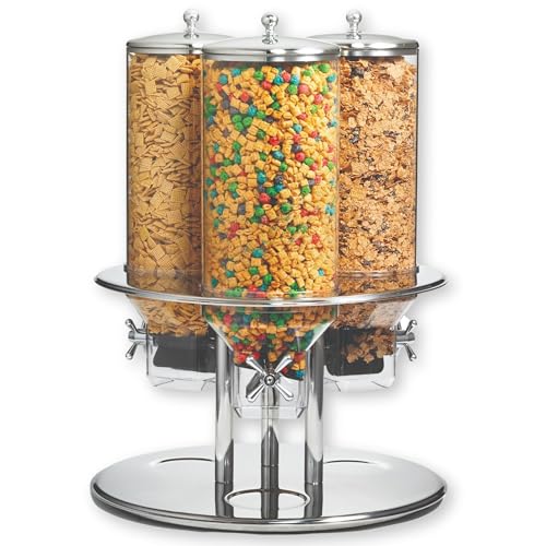 Tablecraft Triple Dispenser / Silver / 2.25 gallons Food Dispensers