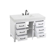 Nathan Bathroom Vanity White by Lighting Design – Wood, White, Model VF60648WH