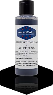 AmeriColor AmeriMist Super Black Airbrush Food Color, 4.5 oz