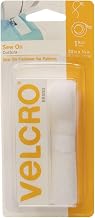 VELCRO Brand For Fabrics | Sew On Fabric Tape for Alterations and Hemming | No Ironing or Gluing | Ideal Substitute for Snaps and Buttons | Tape, 30in x 3/4in, White | For Alterations And Hemming; No Ironing Or Gluing; Replaces Snaps And Buttons For Clothing, Costumes And Crafts