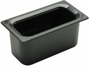 Carlisle Coldmaster® 5 1/10 qt Black ABS Plastic Food Pan - 1/3 Size 6"D