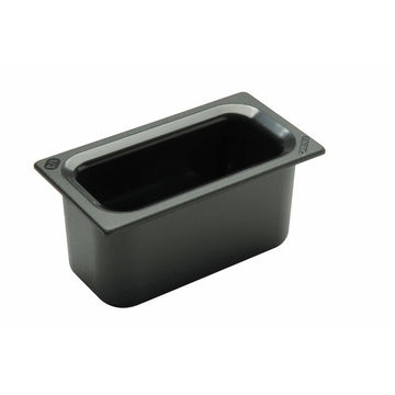 Carlisle Coldmaster® 5 1/10 qt Black ABS Plastic Food Pan - 1/3 Size 6"D by Carlisle Paddles – Plastic, Black