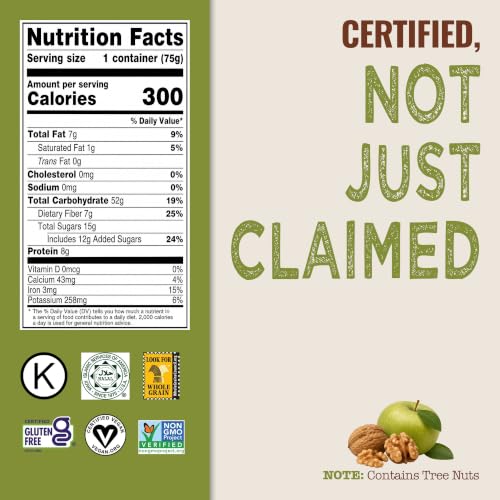 Modern Oats Apple Walnut / 2.6 Ounce (Pack of 12) / 12 Breakfast Foods