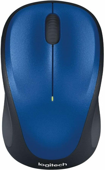 M317 Wireless Mouse with Nano Receiver - Blue (Renewed) by Logitech – Blue, Model 910-005886