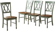 Furnifact Blue Dining Chairs 4-Piece Set with Comfortable Back Support, Sturdy Frame, Modern Style, Suitable for Kitchen and Dining Room, Lightweight and Durable