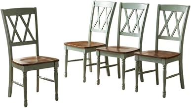 Furnifact Blue Dining Chairs 4-Piece Set with Comfortable Back Support, Sturdy Frame, Modern Style, Suitable for Kitchen and Dining Room, Lightweight and Durable