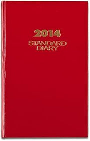 AT-A-GLANCE 2014 Standard Diary Daily Diary, Red, 8 x 12.5 x 1.25 Inches (SD376-13)