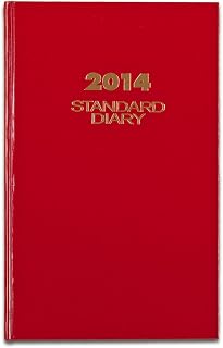 AT-A-GLANCE 2014 Standard Diary Daily Diary, Red, 8 x 12.5 x 1.25 Inches (SD376-13)